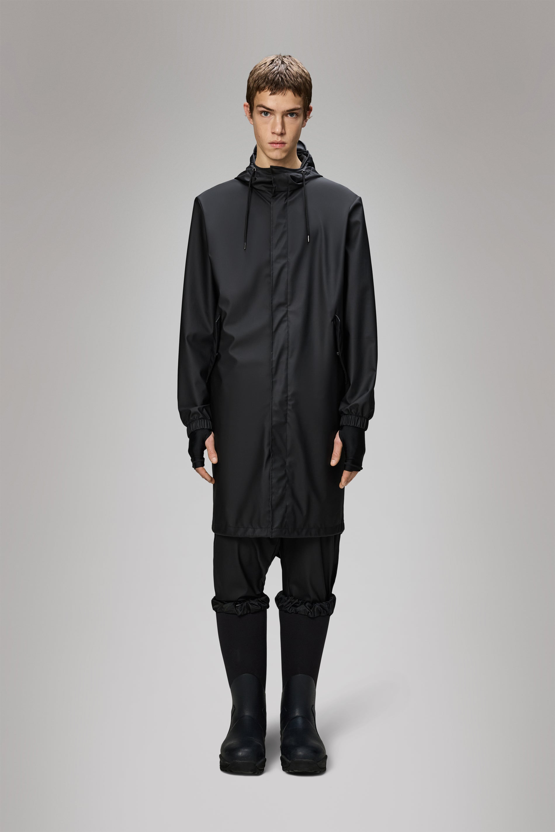Rains Fishtail Parka Black Jacket